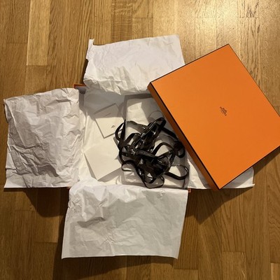 Hermes Box Original 1358 Arcon Bag leer ,Papierkissen, Papier &Stoffband