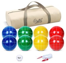 100mm Bocce Ball Set Regulation Size and Weight with 8 Resin Bochie Balls,New