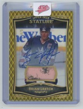 2023-24 Upper Deck Stature Premium Gold Brian Leetch Auto 4/5
