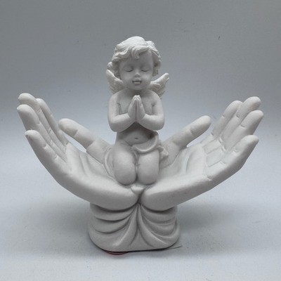 Nemesis Now Raised To Heaven Cherub Figur 11 cm Engel Statue weiß Resin