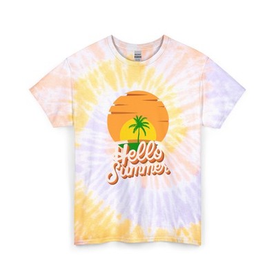 Hello Summer Sunset Palm unisex T-Shirt | Tie Dye Tee