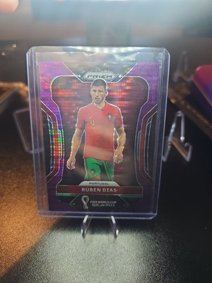  2022 Panini Prizm Qatar World Cup Ruben Dias Purple Pulsar SSP /35 Portugal