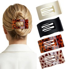 YTQDSS 4PCS Flat Hair Clips Matte Non-Slip 1 Count Pack of 4 , Style1 Combo 