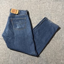 Vintage Levis 501 Jeans Mens 37x31 Made In USA Blue Button Fly Straight Leg EUC