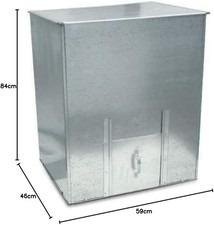 Galvanised Steel Metal Coal Bunker Heavy Duty Coal Fuel Storage 125KG -5 BAGS of