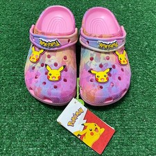 Size J3 - Crocs Pokemon Pikachu Pink Classic Classic Clogs 211229-90H Ship Fast 