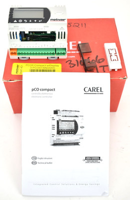 Carel pCO5 Compact Controller Motivair OEM PCOXM00DB0 Built-In Display USB