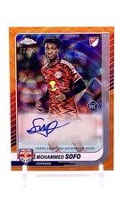 Mohammed Sofo 2025 Topps  Chrome MLS Orange Wave Auto #/25 New York Red Bulls RC