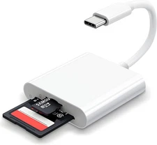 USB C SD Card Reader for Iphone 15 16/Ipad/Macbook/Mac,Type C Memory Trail Camer