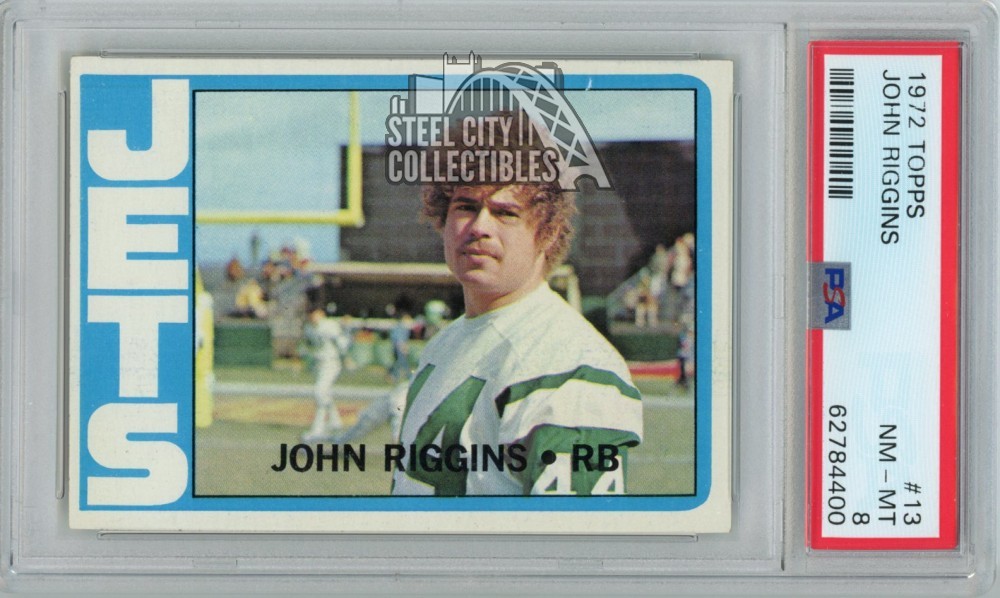 John Riggins 1972 Topps Football Card #13 PSA 8 NM-MT (400)