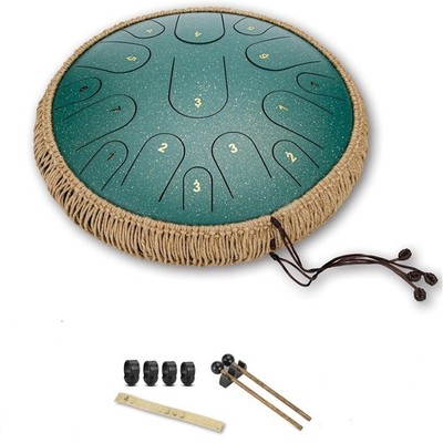 Steel Tongue Drum Slotted Drum 15 Tones Instrument Handpan Drum Meditation Yoga