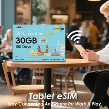 30GB / 180-Day eSIM for Extended International Travel – Reliable Data Anytime