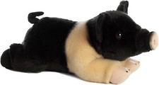Aurora - Miyoni - 12" Hampshire Pig Realistic Stuffed Animal