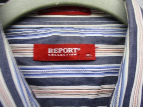 Report Collection Button Up Shirt Men's XL Multicolor Stripe Pattern 100% Cotton - Picture 6 of 13