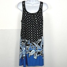 Secret Treasures Sleepwear Nightgown Sz M Black Spaghetti Strap Boho Bohemian