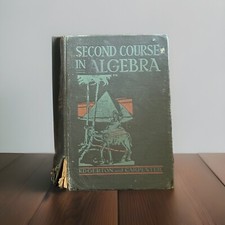 Antique 1934 Second Course in Algebra by Edgerton and Carpenter, Tables