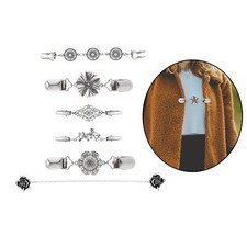 6x Spille Per Scialli Da Maglione Alla Moda Per Donne Che Indossano Giacche Di