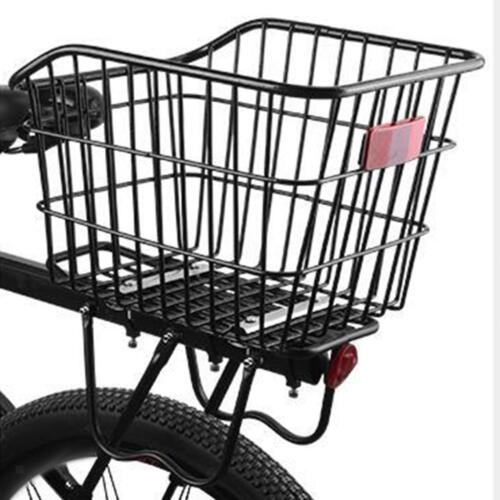 Rear Bicycle Storage Basket Metal without Lid Easily Install