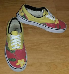 vans flower print shoes