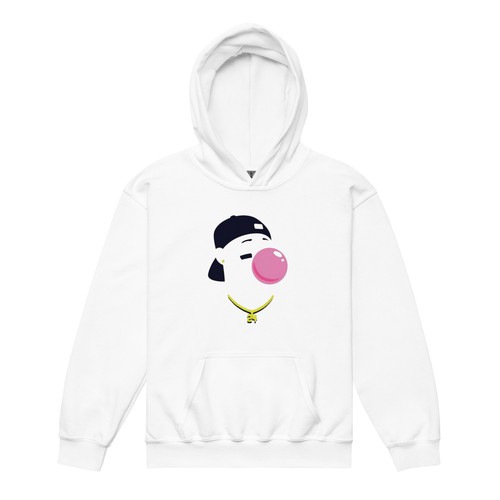 KEN GRIFFEY JR. SILHOUETTE BUBBLE GUM *YOUTH* HEAVY BLEND HOODIE BASEBALL NEW - Picture 2 of 7