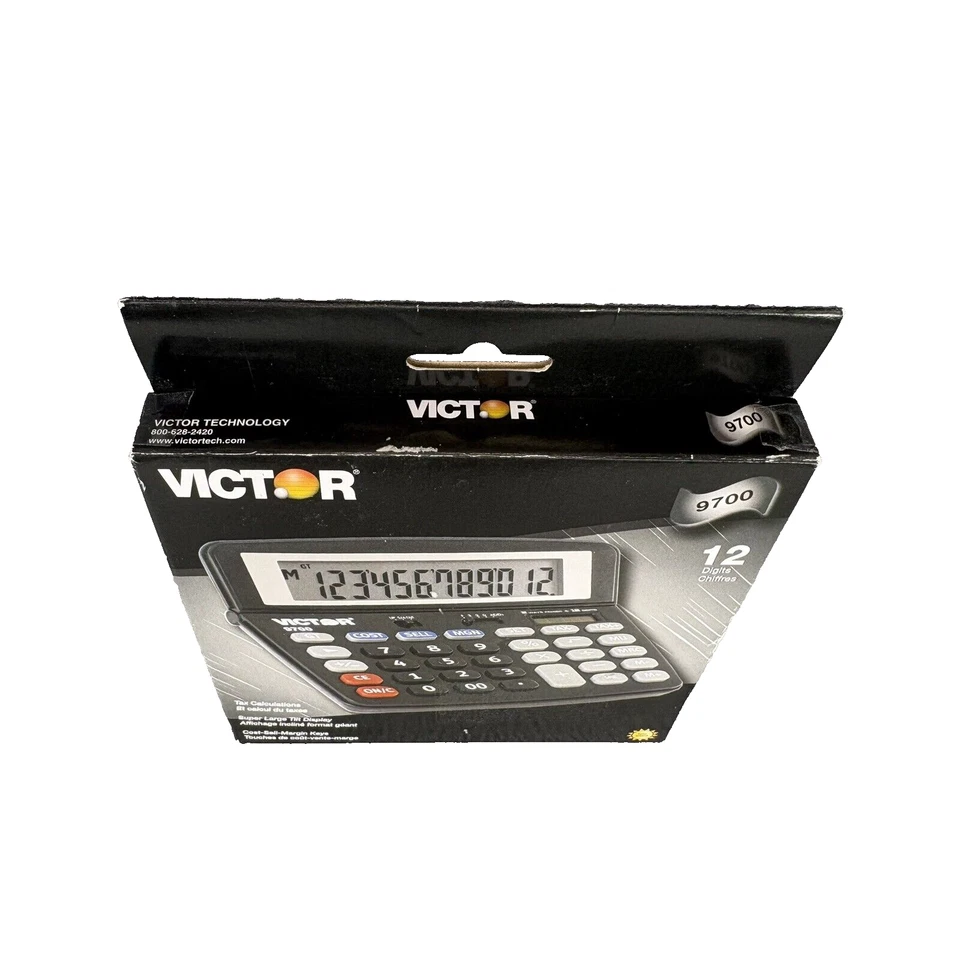 Victor 9700 12 Digits Large Tilt Display Tax Calculator - Image 4 of 4
