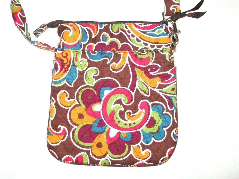 LONGABERGER HERMANAS Marrón Floral CELEBRACIÓN Bandolera Monedero Bolso Pequeño Usado en Excelente Condición Foto 3 de 4