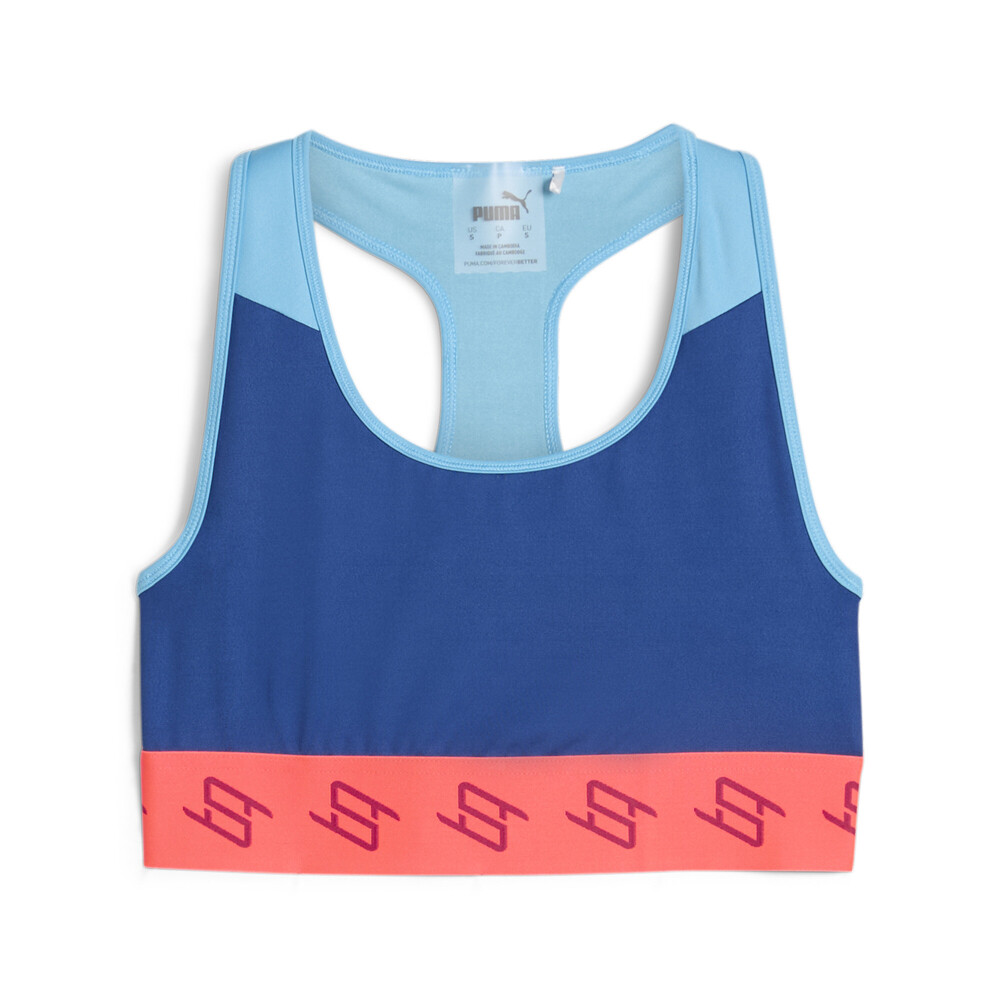 Спортивный бюстгальтер Puma Stewie X Dawn Женский синий повседневный 62555701