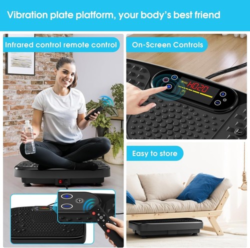 Versatile Vibration Exercise Platform 400 lbs for Lymphatic Drainage & Strength - Picture 4 of 10