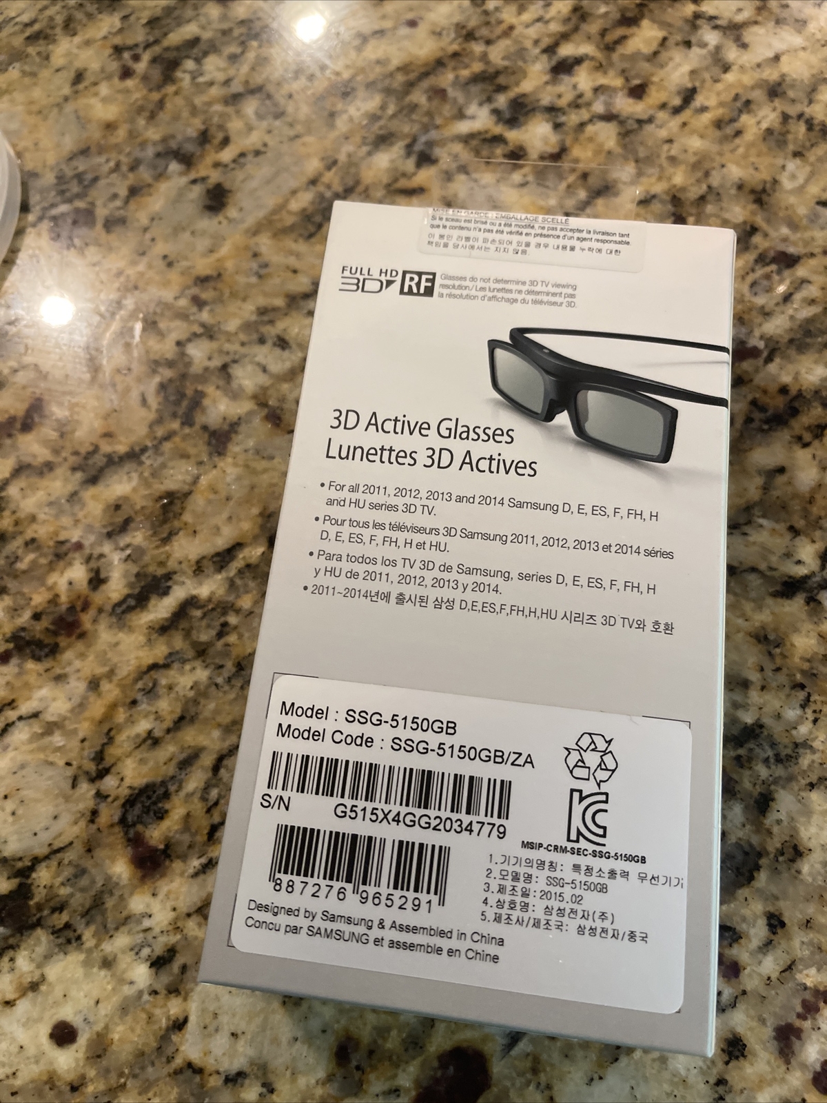 Samsung SSG5150GB 3D Active Glasses Black 887276965291 eBay