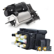 1 Set For Mercedes S-Class W221 2007-13 Air Suspension Compressor + Valve Block