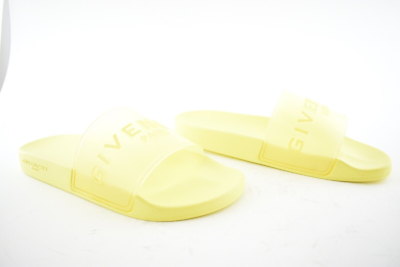 Givenchy Mens Pool Flat Fluo Neon Yellow PVC Rubber Sandal  display picture 1