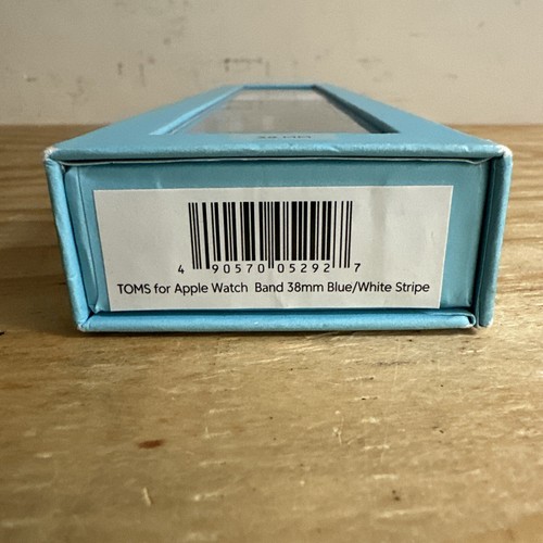 Toms Apple Watch Band 38mm Light Blue & White Stipe - Picture 2 of 4