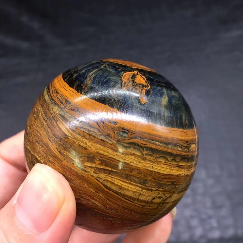 Bola de esfera de cristal de cuarzo ojo de tigre de hierro natural curación + soporte Reiki 55-61 mm - Imagen 4 de 23