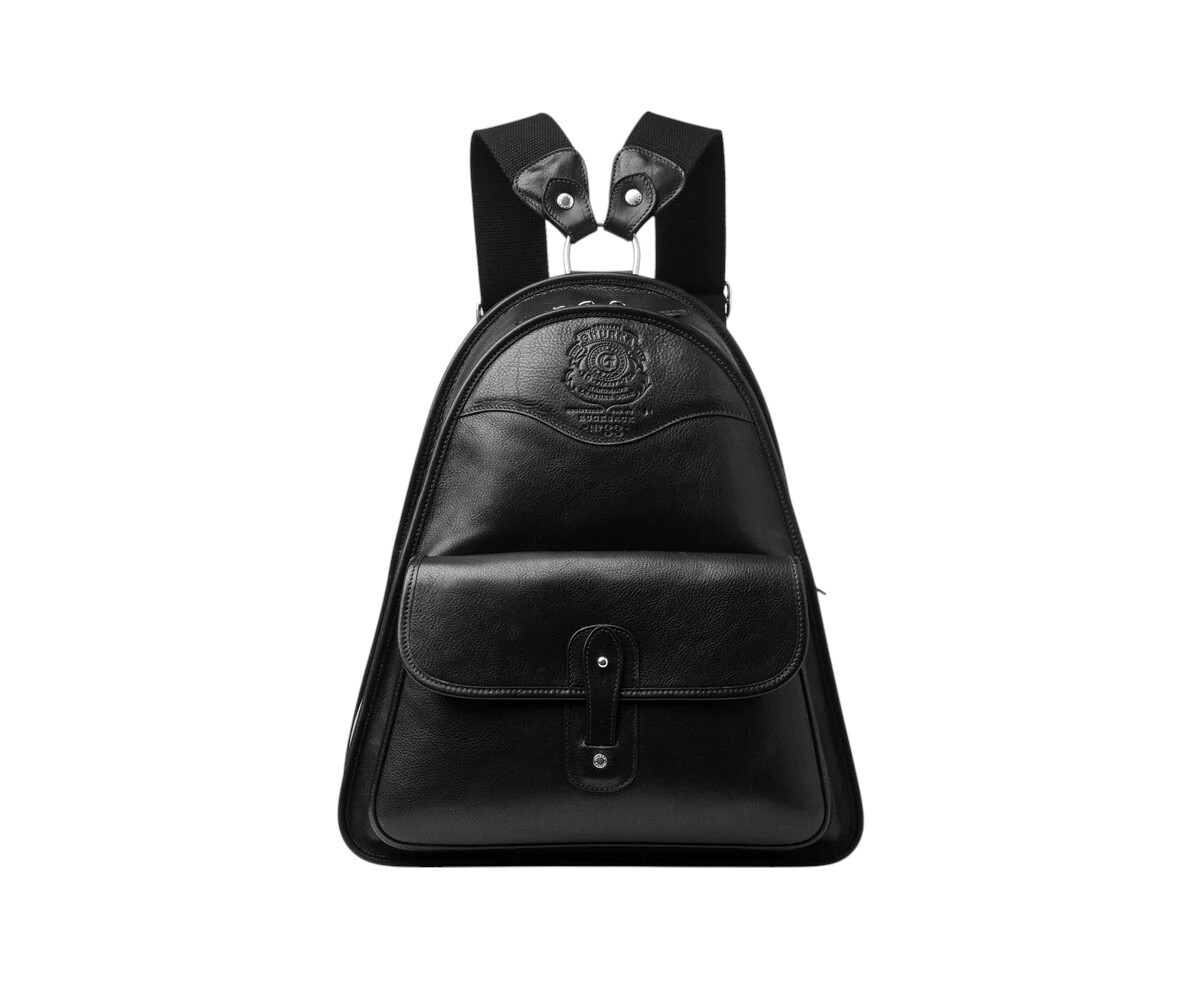 Men's Ghurka Vintage Black Leather Rucksack No. 33 Backpack