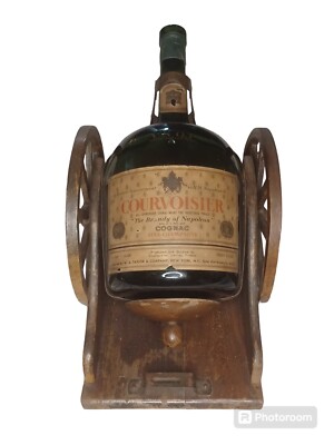 Courvoisier Rare Vintage Empty Large Gallon Bottle With Cannon