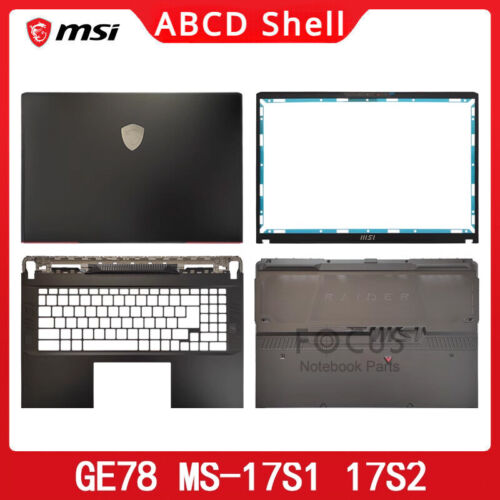 MSI GE78 MS-17S1 17S2 LCD housse arrière/lunette avant/charnières/étui inférieur coque ABCD - Photo 1 sur 14
