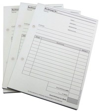 4x RECHNUNGSBLOCK,Rechnung DIN A5,durchschreibend, 2x50 BLATT, SD (22434)