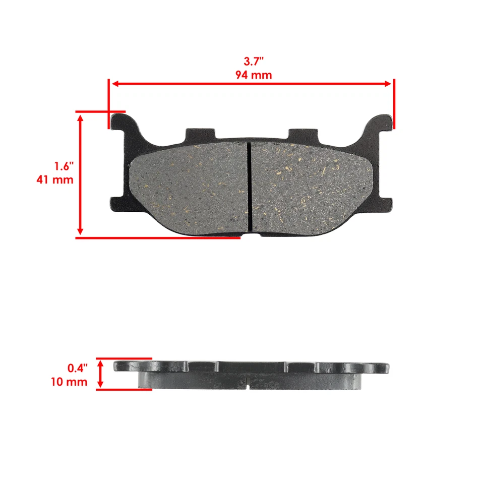 Brake Pads for Yamaha V-Star 1100 Custom XVS1100 2000-2009 Front Rear Brake Pads - Image 3 of 4