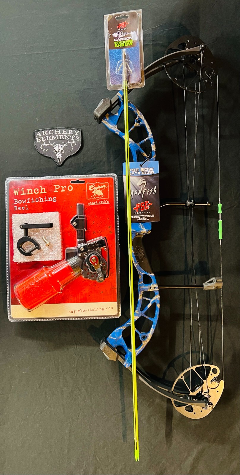 PSE D3 Blue Bowfishing Compound Bow Right Hand Cajun Reel Package New eBay