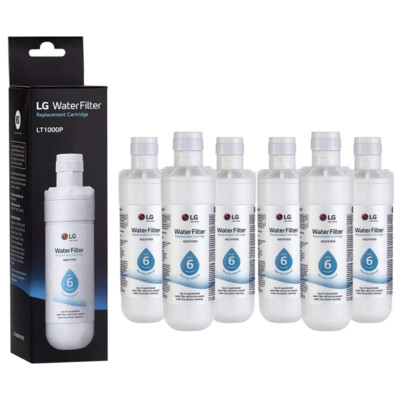 6 Pack LG LT1000P/ADQ747935 GF-D706BSL Replacement Refrigerator Water Filter
