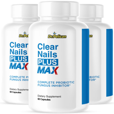 Clear Nails Plus Max- Hair, Skin & Nails Support- 3 Bottles- 180 Capsules