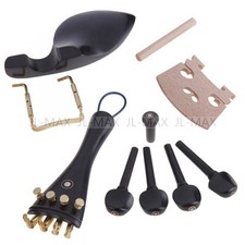 Set Ebony Wood 4/4 Violin Parts Violin Accessories 13pcs G/G