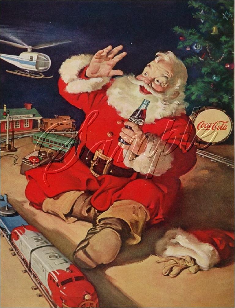 Vintage Santa Coke