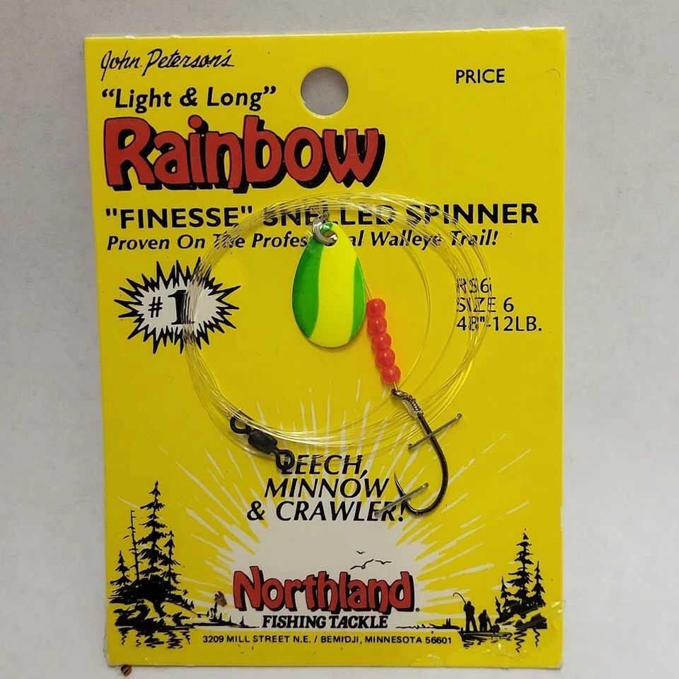 7 aparejos de pesca Northland Walleye Spinner Northland plantillas ganchos aguijón larvas Foto 3 de 4