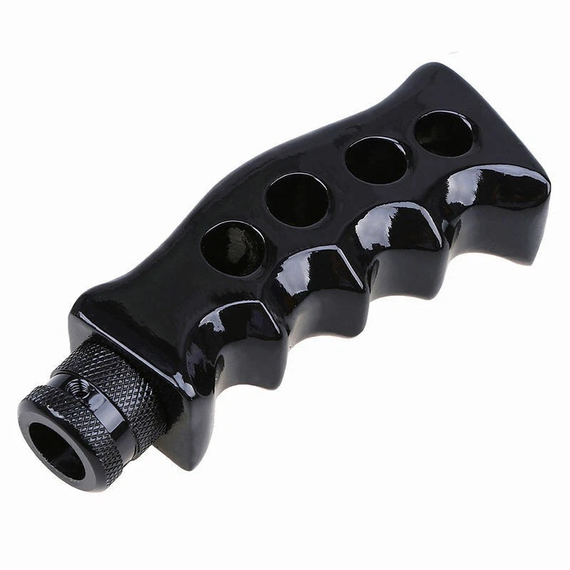 Black Auto Car Gear Shift Knob Shifter Gun Grip Knife Handle Manual Transmission - Image 2 of 4