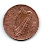 EIRE (Ireland) 1982, 2 pence Irish Harp/stylized bird, — photo 1