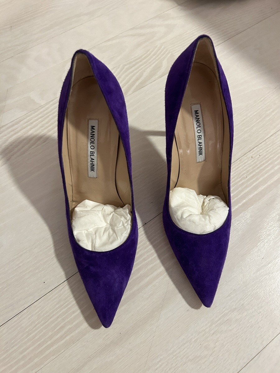 Manolo Blahnik shoes Purple Suede. Size 37 1/7 | eBay