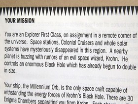 ORB 3D Manual - no game .... NES Nintendo