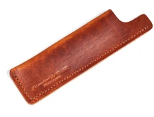 Horween English Tan leather sheath for Chicago Comb Models 1, 3, and Long 5 