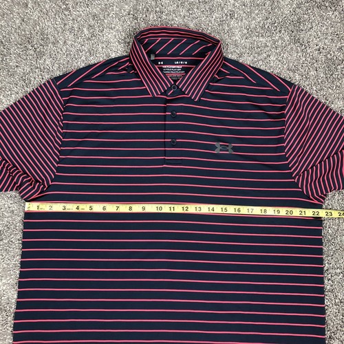 Under Armour Men's Playoff Polo 2.0 Heather Golf Polo Striped Size L 1327037-457 - Picture 11 of 12